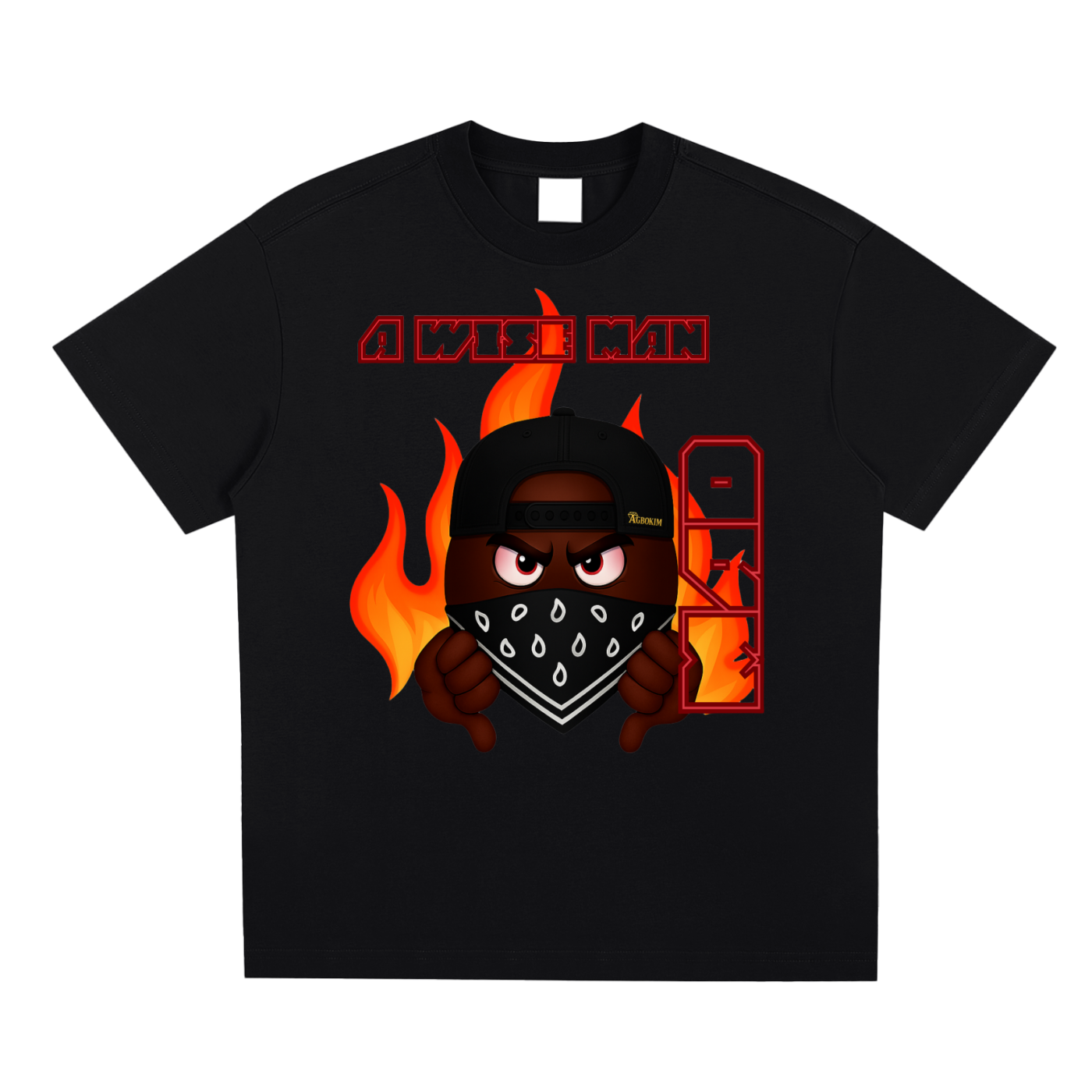 A Wise man mad - Expresso - Black vintage luxury streetwear t-shirt for men