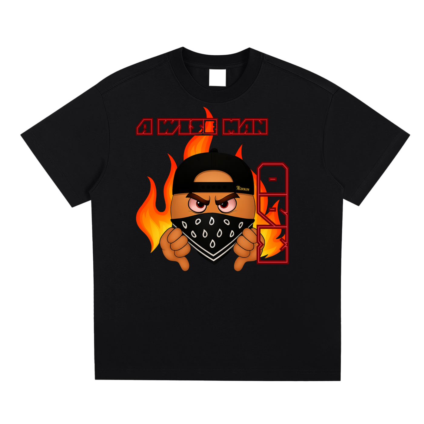 A Wise man mad - Toffee - Black vintage luxury streetwear t-shirt for men