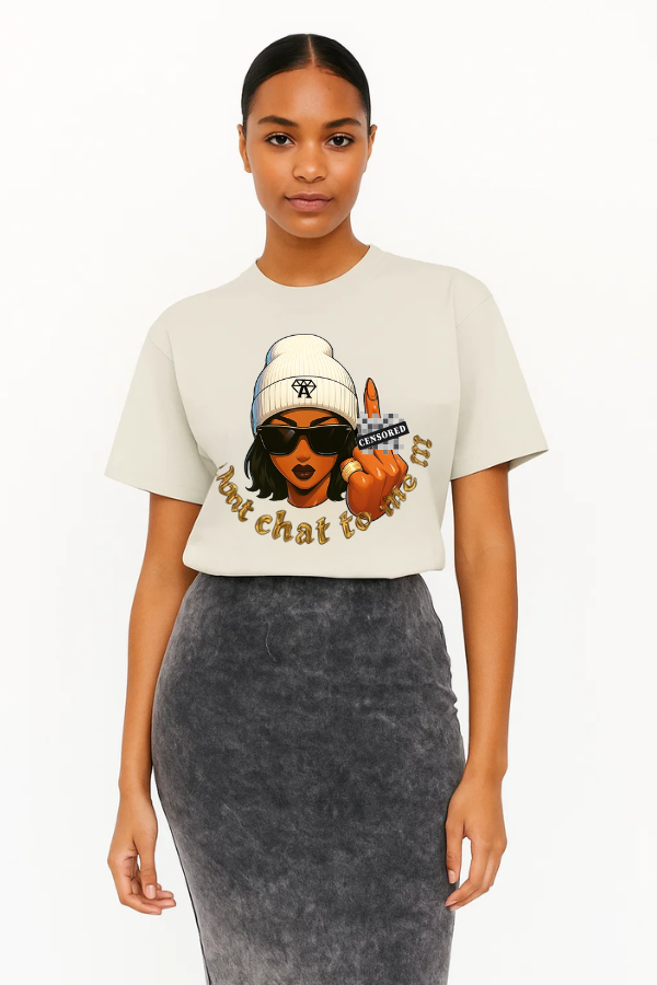 Don't chat to me nude T-shirt -Toffee - Nude vintage luxury streetwear t-shirt for women 