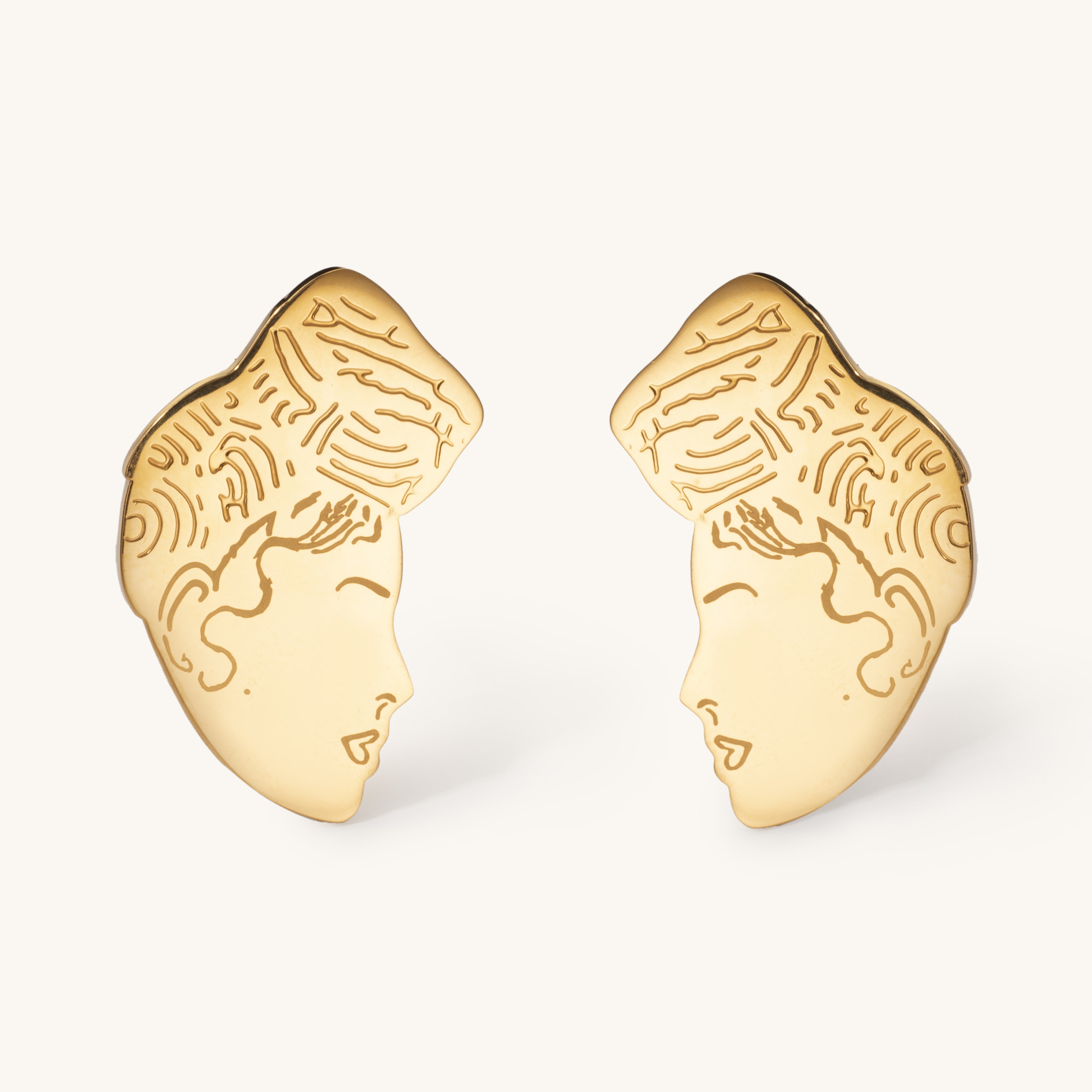 Hadda Headscarf earrings 18k gold plated