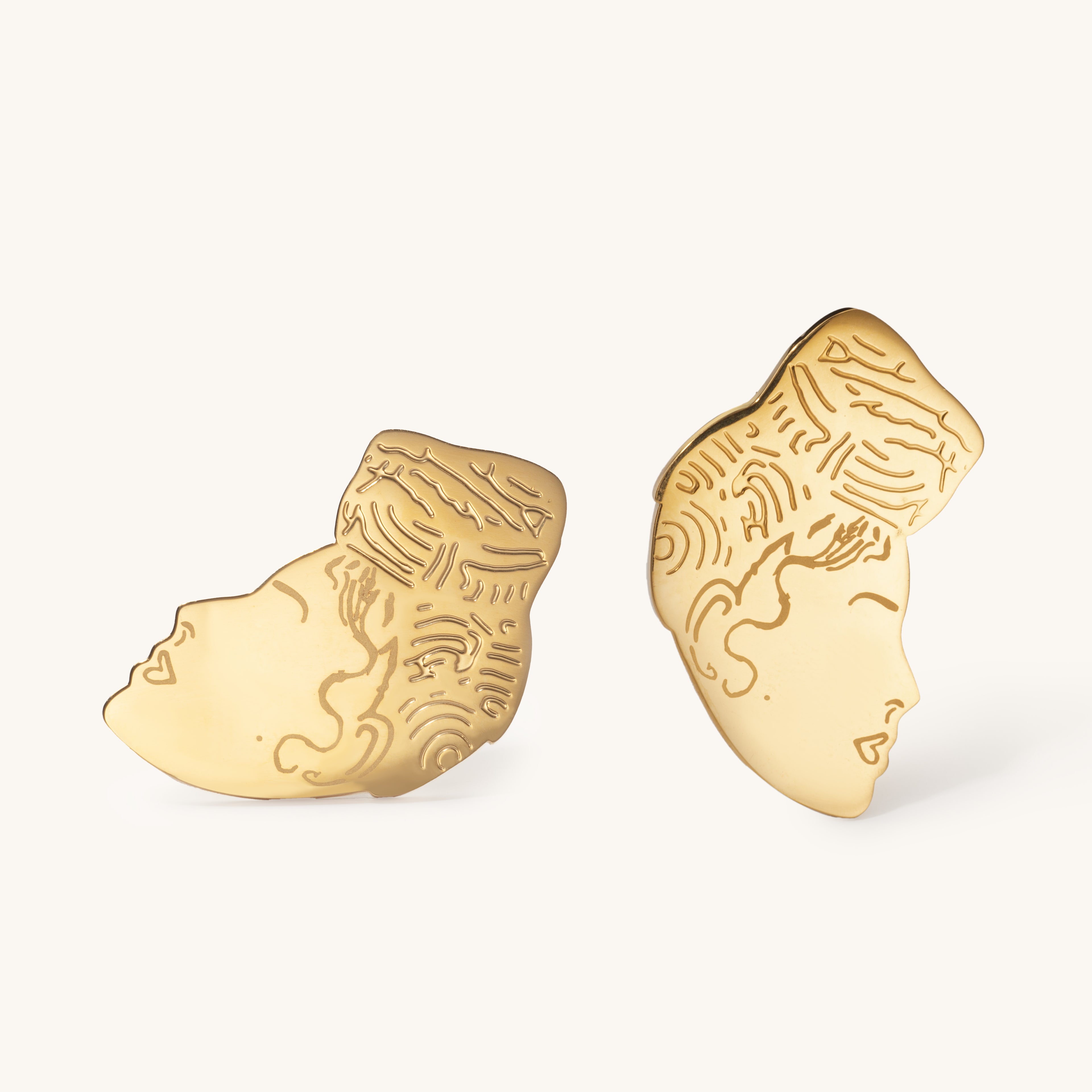 18k gold-plated headscarf earrings