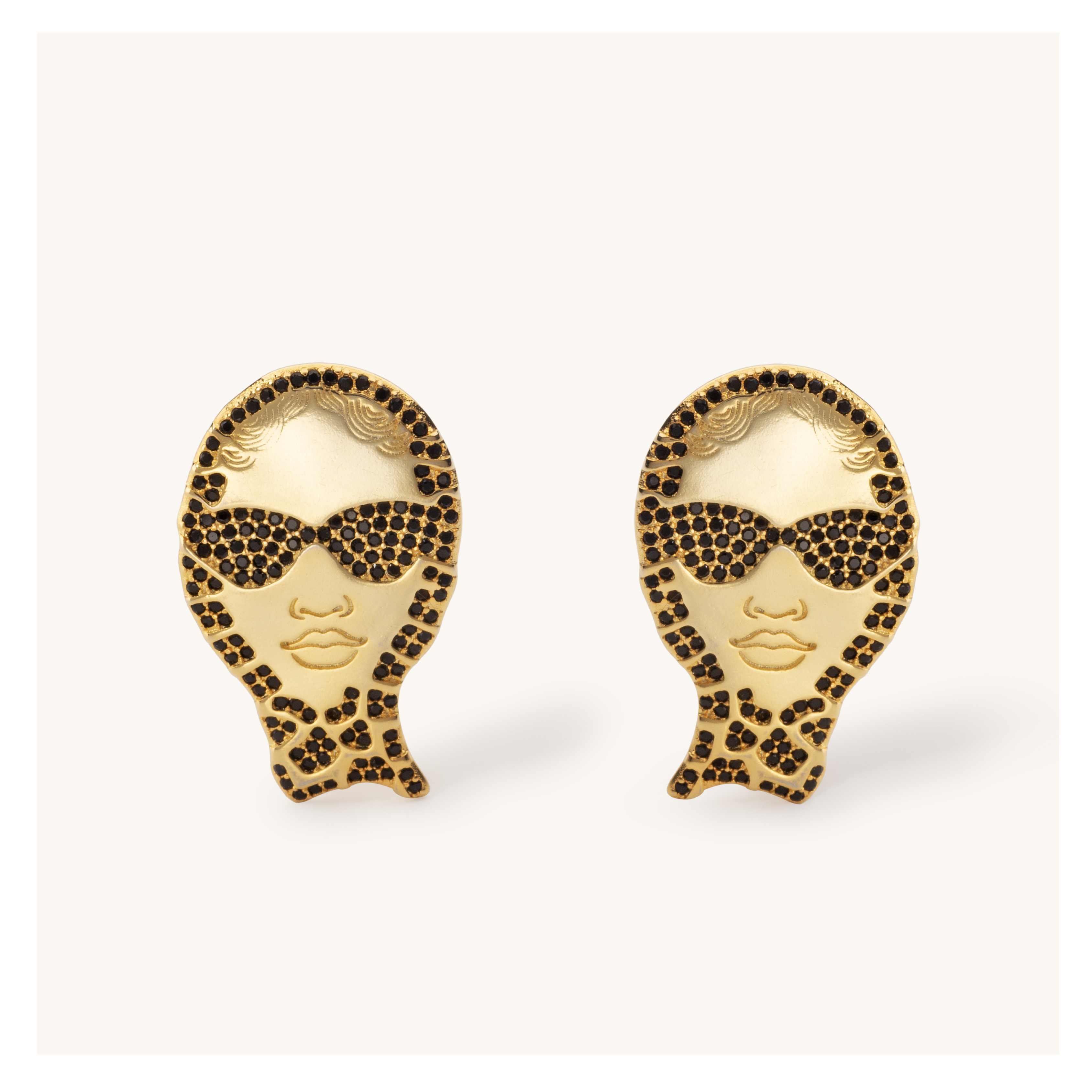 Fecilia Foulard Earrings – 14k Gold-Plated Bling Jewellery
