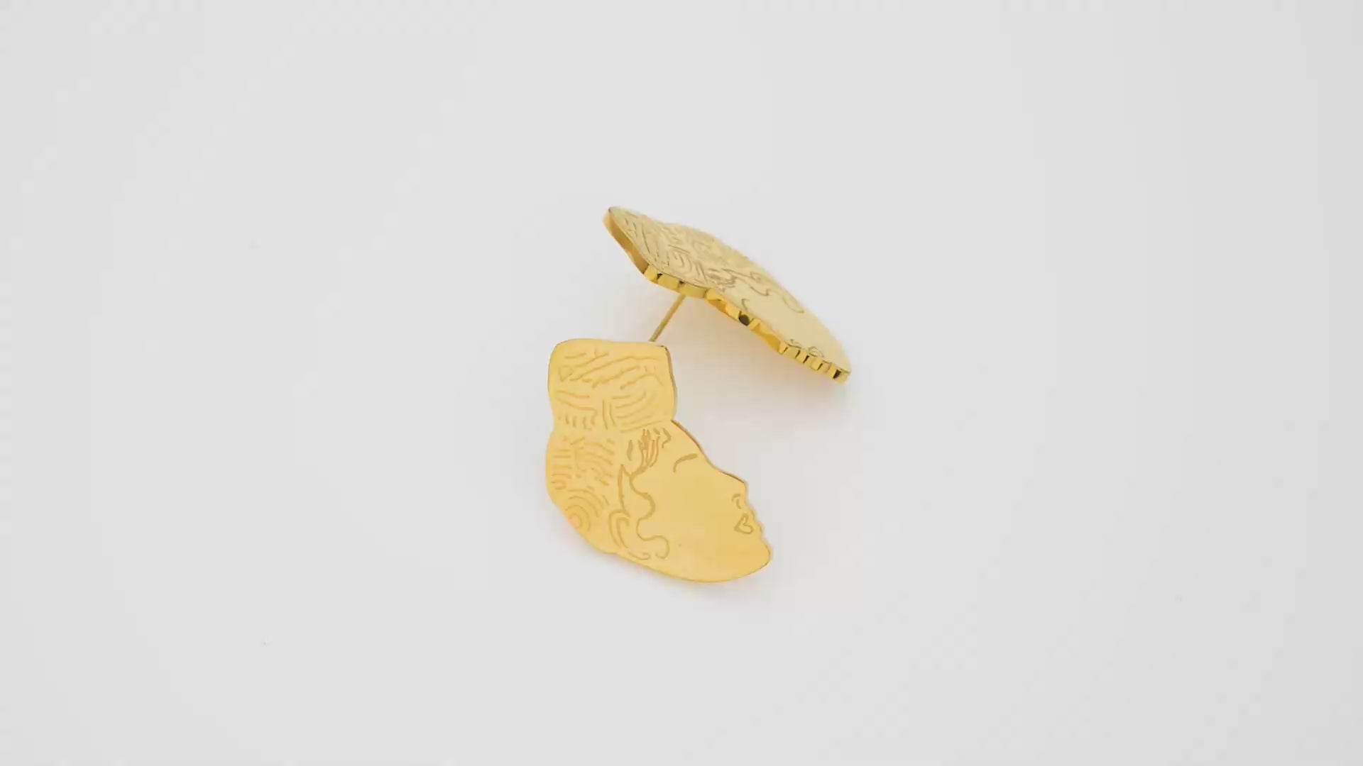 Hadda Headscarf earrings 18k gold plated